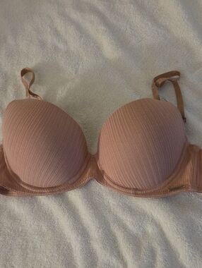 36 C Nautica Ribbed Molded Bra in Dusty Rose